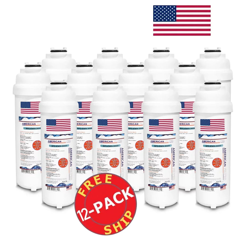 AFC Brand , aqua Fountain Filter , Model # AFC-EWH-3000 , appropriate with WaterSentry® LZSTL8WSVRLK - 12 Filters - Made in U.S.A.