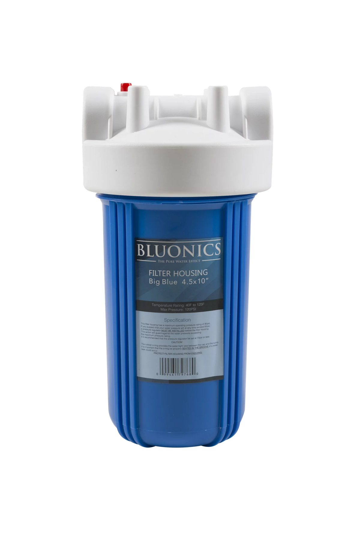 Bluonics 10" Big Blue Whole House aqua Filter with 5 Micron Sediment Cartridge for Rust, Iron, Sand, Dirt, Sediment and Undissolved Particles