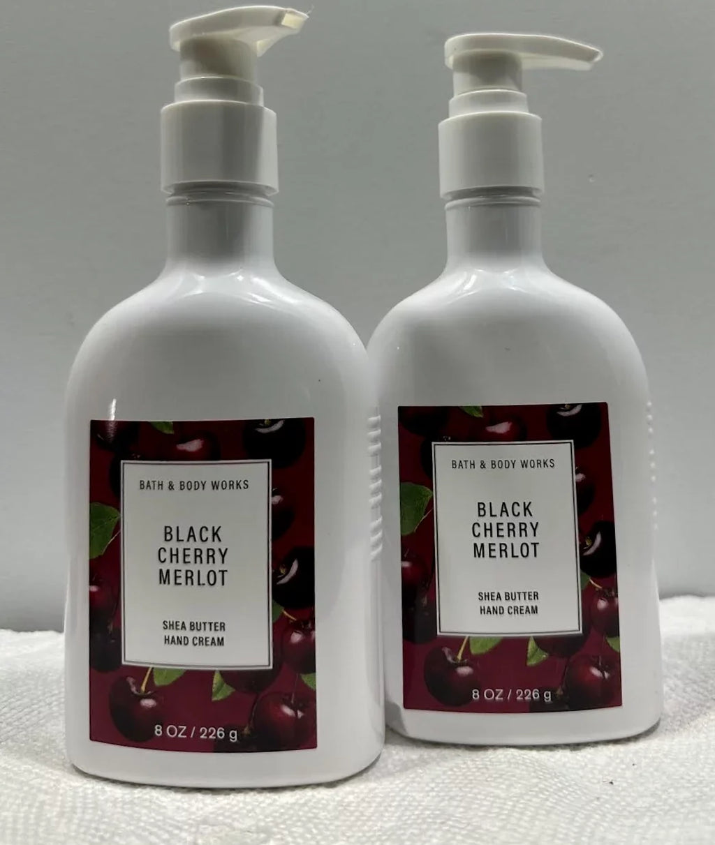 Bath & Body Works Black Cherry Merlot Shea Butter Hand Cream Lot of 2