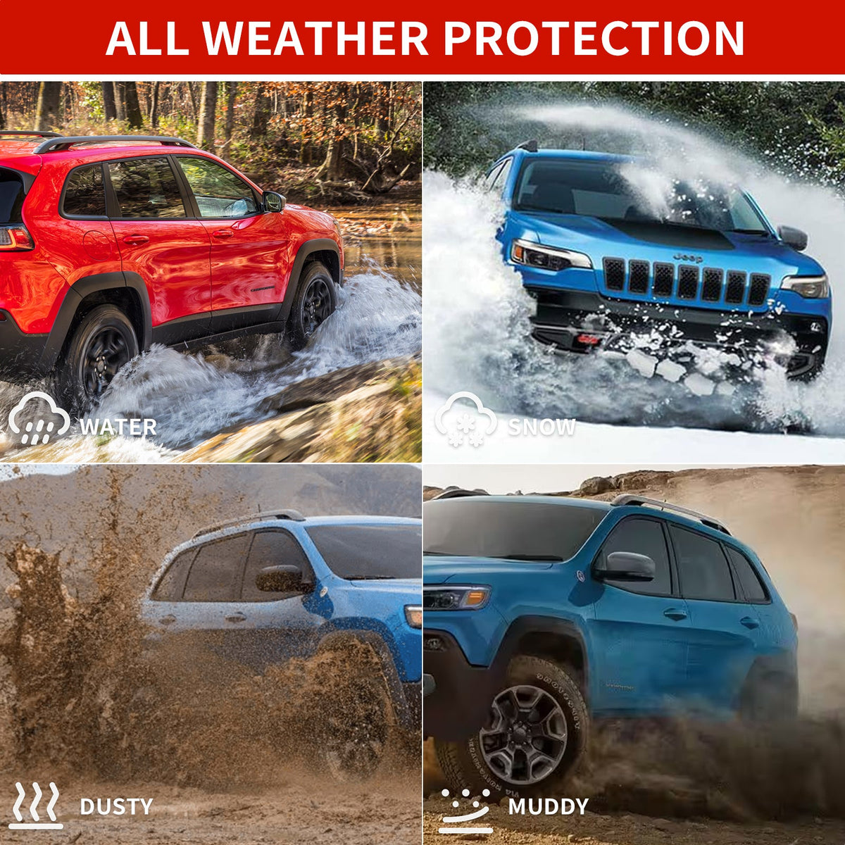 Cargo Mat suitable with 2019-2023 Jeep Cherokee Trunk Mat Cargo Liner TPE All elements Trunk Liner 2022 Cherokee Accessories (Trunk Mat)