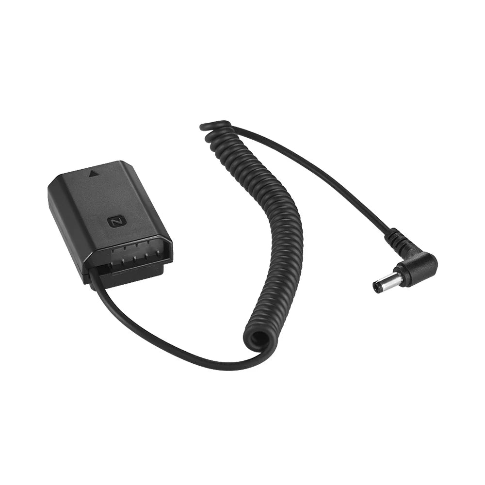 7299 NP-FZ100 Dummy Battery Pack DC Coupler Connector Spring Cable for  A7III A9 A7RIII A7SIII