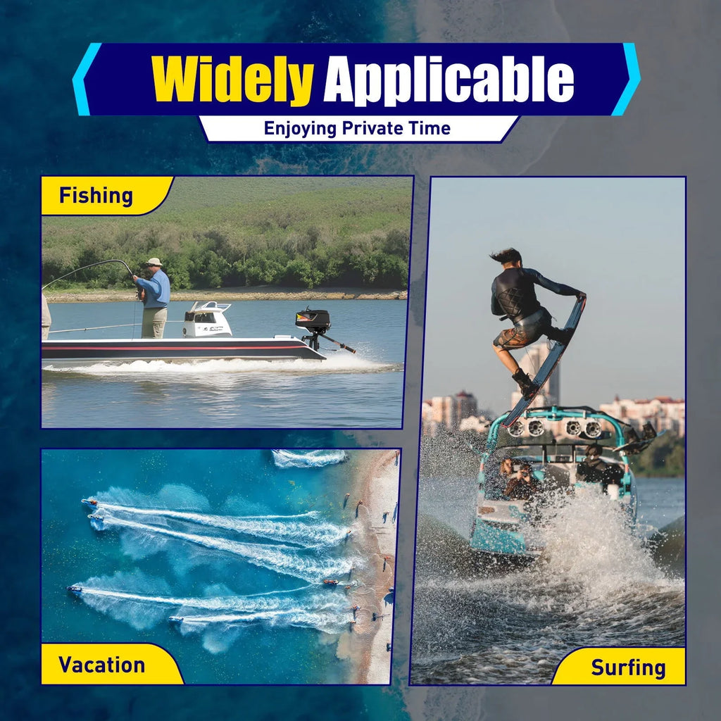 WUZSTAR 3.6HP 2 Stroke Outboard Motor,Trolling vessel Engine Motor for Fishing Aquaculture Outdoor Adventure vessel