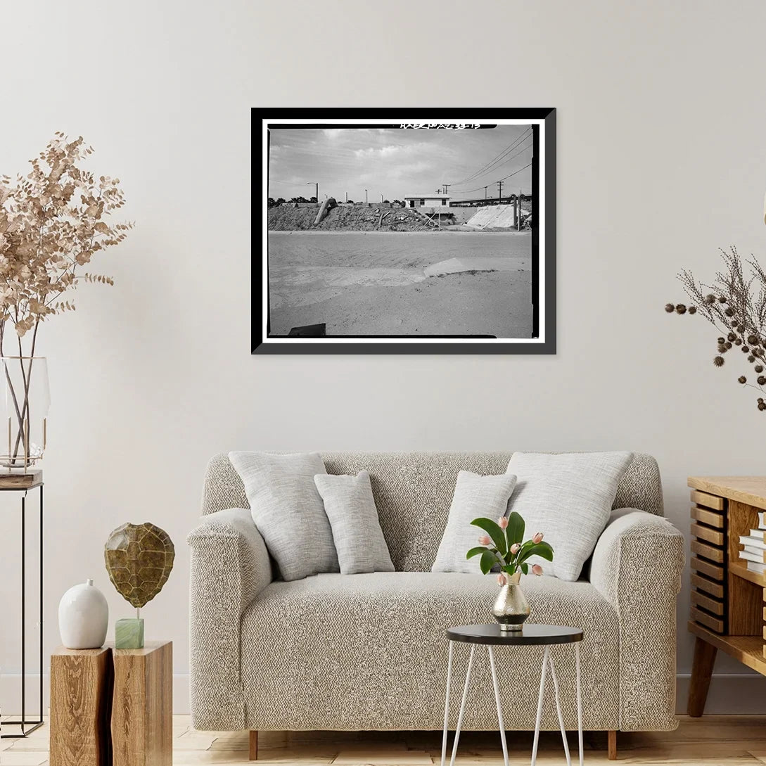 Historic Framed Print, Yuma Main Street moisture Treatment Plant, Jones Street at foot of Main Street, Yuma, Yuma County, AZ - 13, 17-7/8" x 21-7/8"