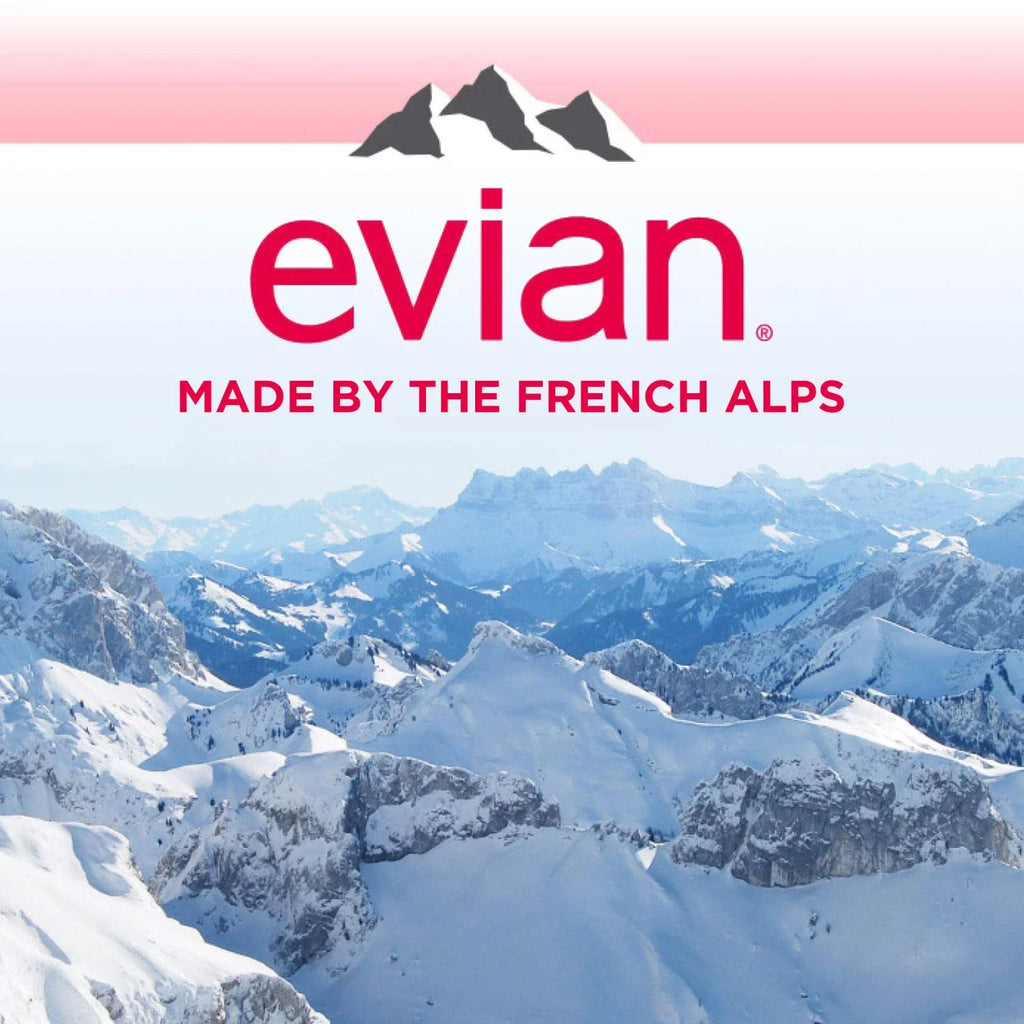 A1. Evian Natural Spring liquid 1 L, 12 pk