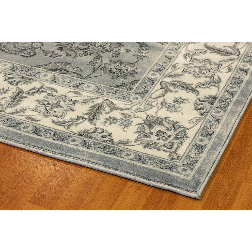 Traditional Rectangle Rug, Dark Blue & Ivory. DynamicRugs LE71058020510 58020 Legacy Collection 6.7 x 9.6 in