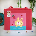 Blancho Bedding  Enjoy Rabbit - Embroidered Applique Fabric Art Shoulder Tote Bag & Shopper Bag 12.2 x 8.4 x 4.4 in.