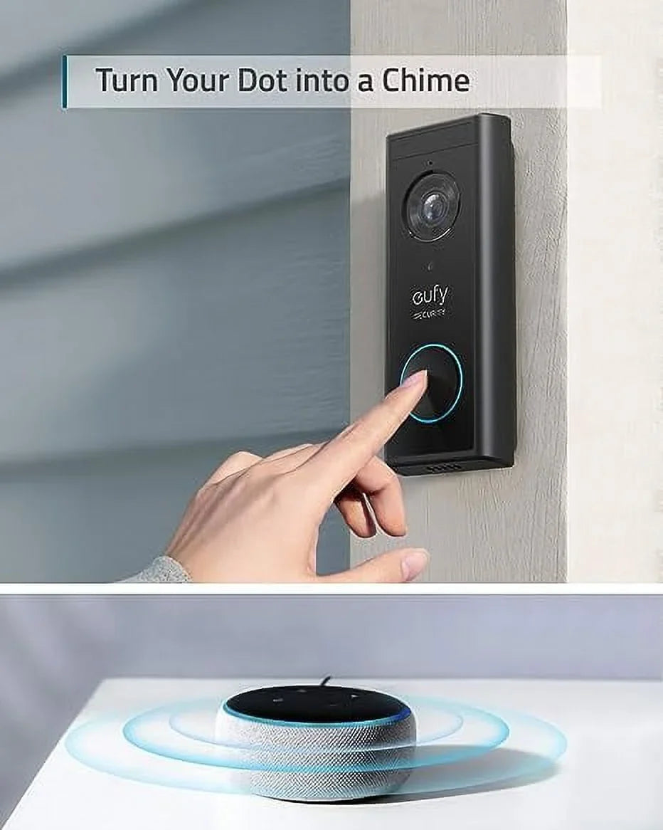 Open Box eufy Security Video Doorbell S220 2K Resolution E82101W3 - Black