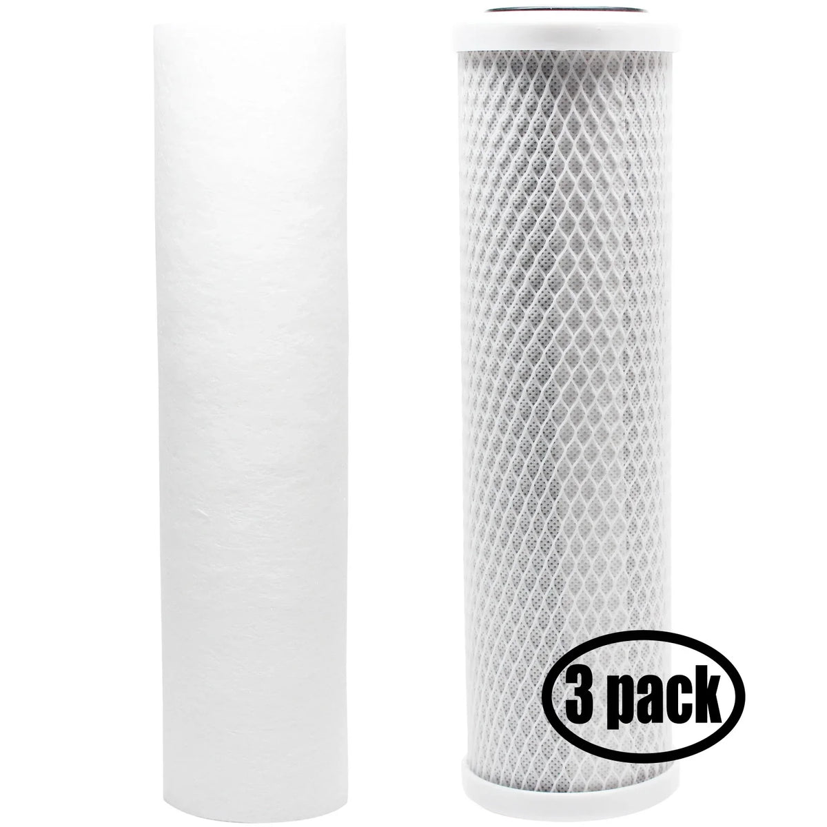 3-Pack Replacement for Filter Kit for Captive Purity CP1341 RO System - Includes Carbon Block Filter & PP Sediment Filter - Denali Pure Brand