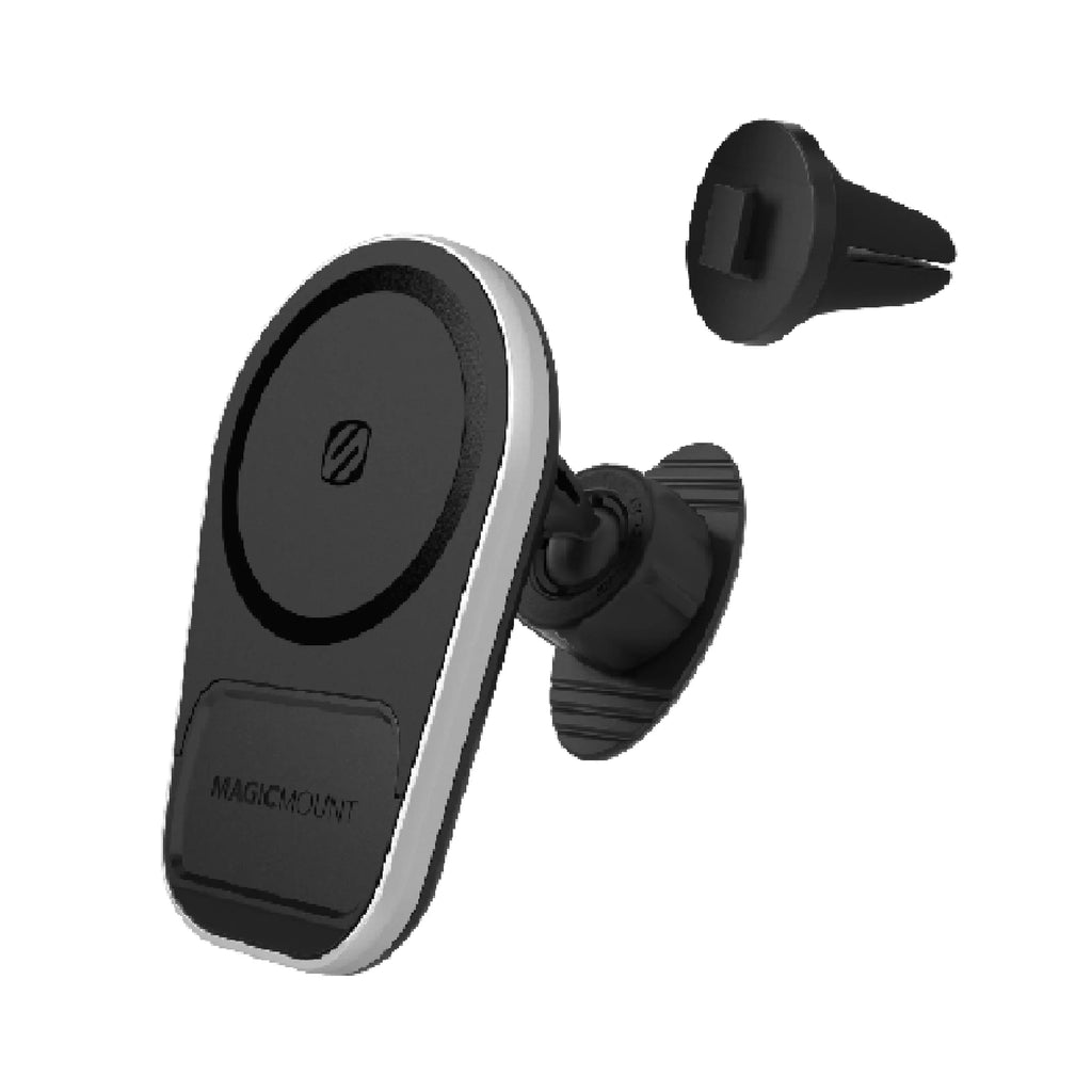 Scosche MPQ5DV-SP1 Dash/Vent Magnetic Wireless Charging Mount matching W/ MagSafe iPhone, Galaxy