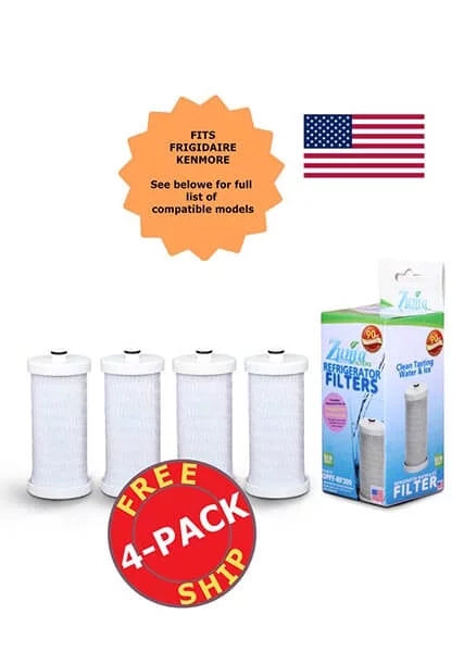 ZUMA Brand , liquid and Ice Filter , Model # OPFF-RF300 , suitable with FRS23LH5DS3 - 4 Pack - Made in U.S.A.