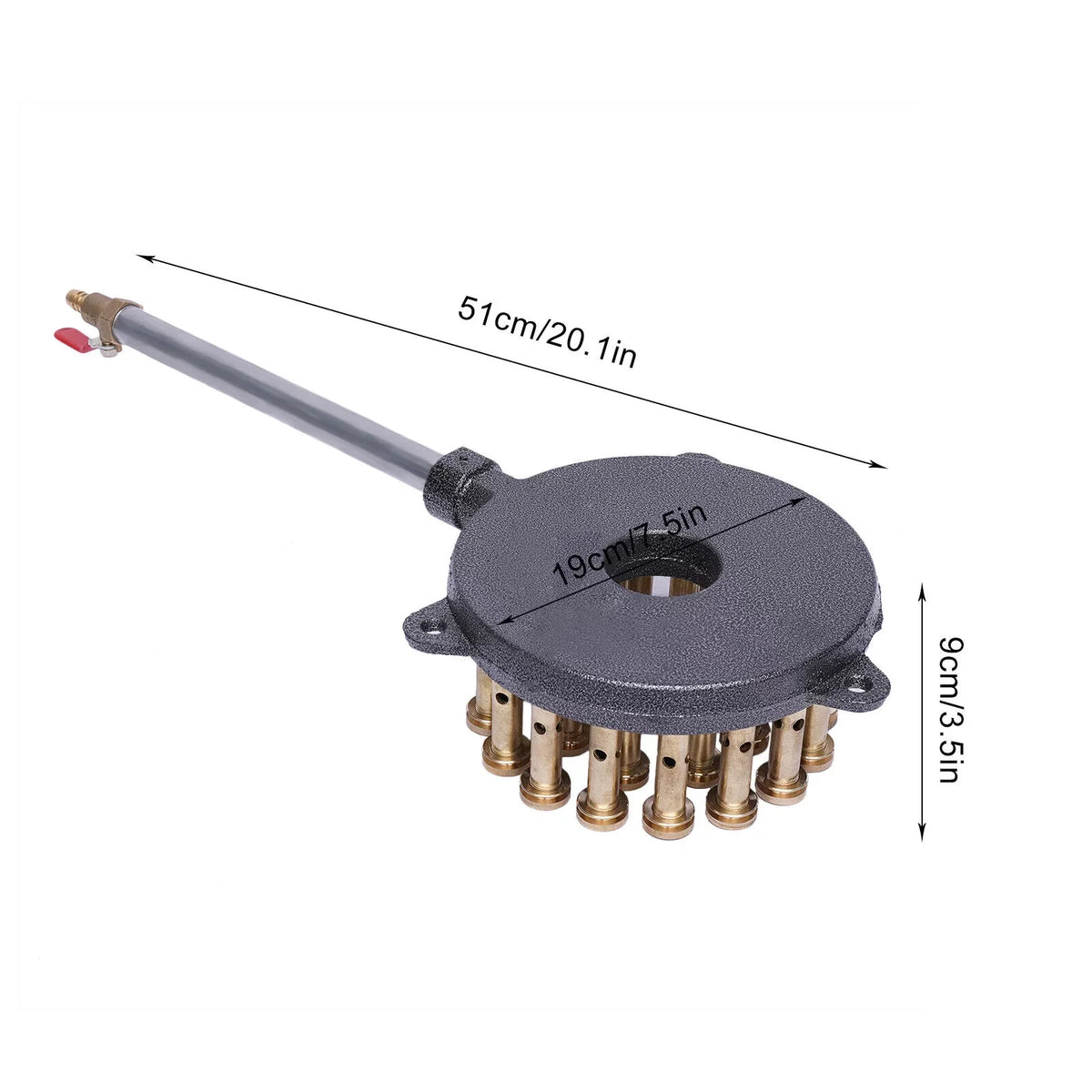 Miumaeov 24-Hole Gas Stove Cooker Liquefied Gas Burner High Pressure Wok Gas Camping Stove Cast Iron