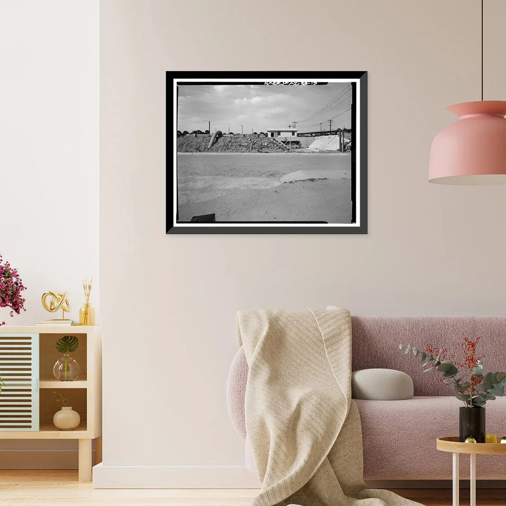 Historic Framed Print, Yuma Main Street moisture Treatment Plant, Jones Street at foot of Main Street, Yuma, Yuma County, AZ - 13, 17-7/8" x 21-7/8"
