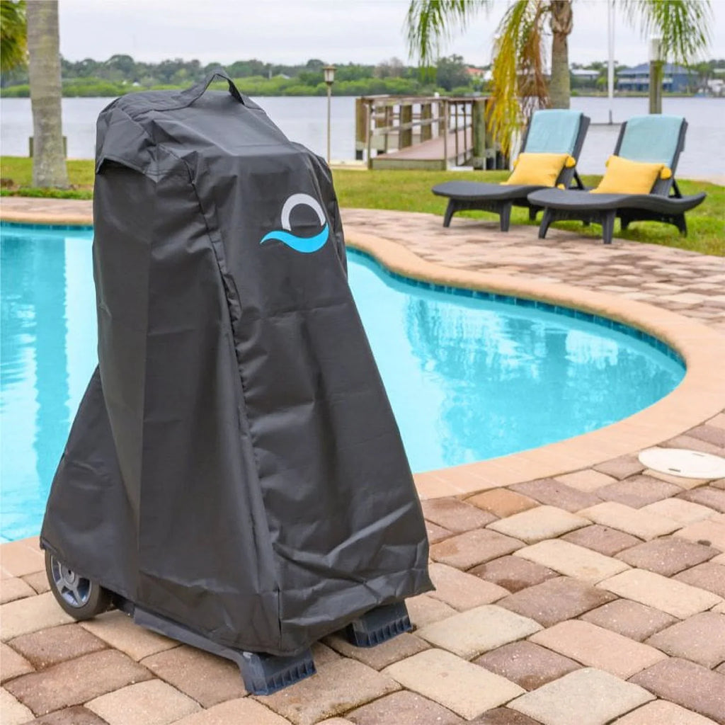 Dolphin Explorer E30 Automatic Robotic Pool Cleaner with Universal Caddy and Classic Caddy wrap, Ideal for In-Ground Swimming Pools up to 50 Feet