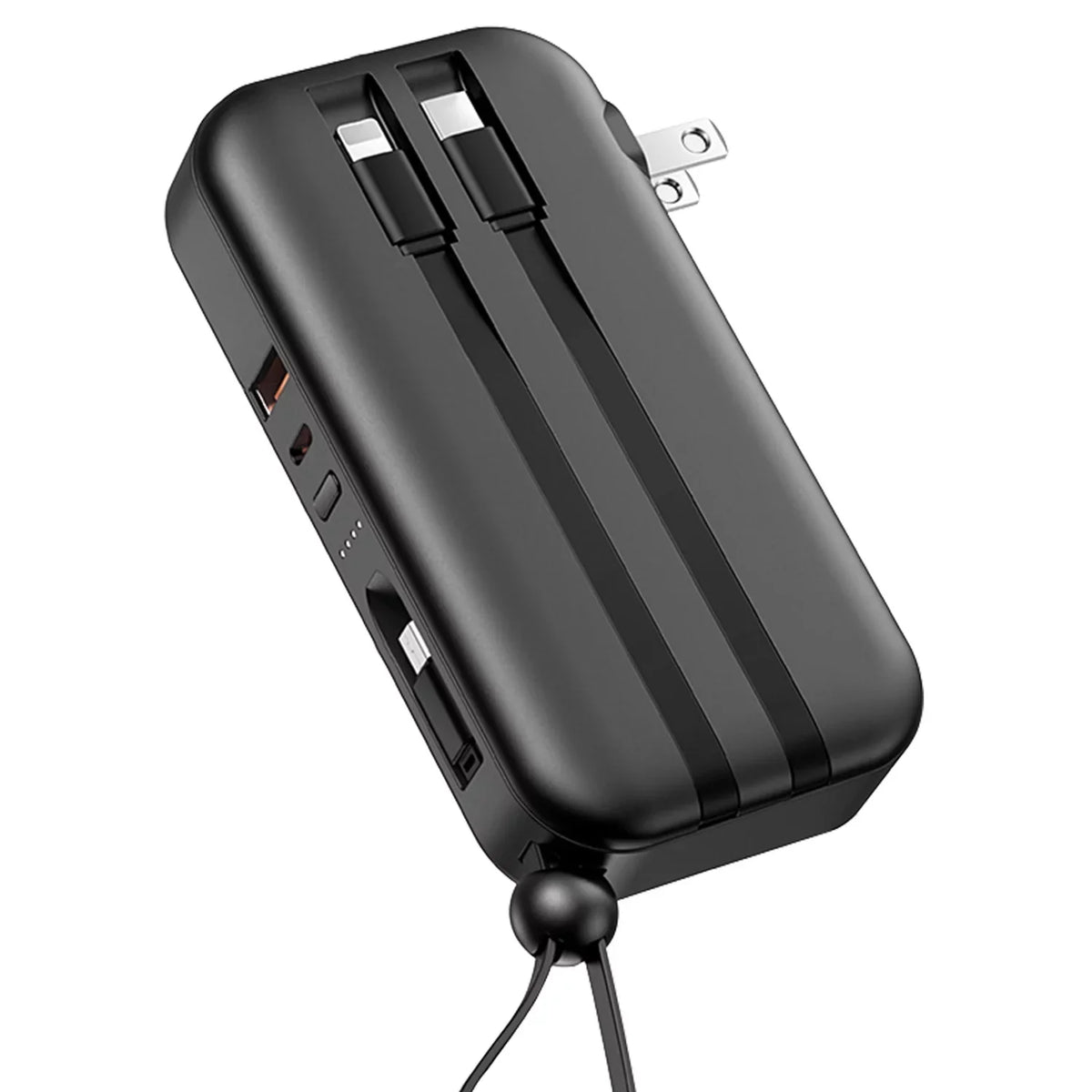 10000mAh iMounTEK Portable Charger 3 Inbuilt CablesType-C/LT/Micro-USB PD20W QC18W Fast Charging 5 Outputs External Battery Pack Fit For IOSPhone 14 Android