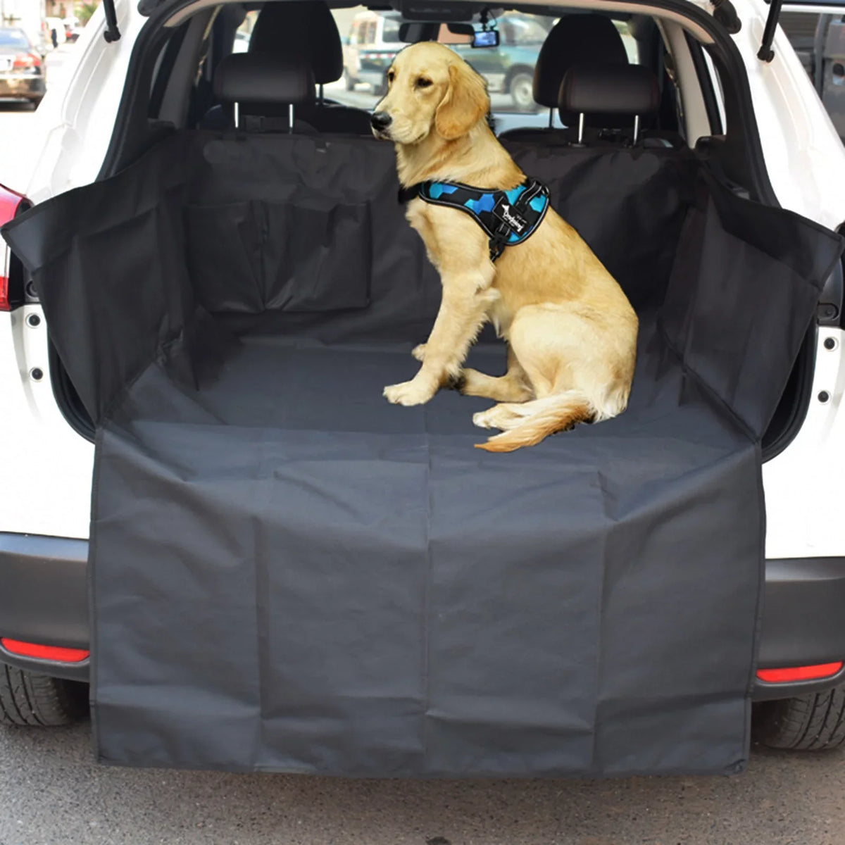 Arealer Thicker Bite protected Oxford Cloth Car Trunk Pet Mat Trunk Organizer Mat Dirt-proof Protective Mat Dog Seat Cushion for SUV Sedan Van