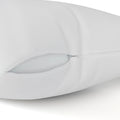 Poly-Cotton Zippered Pillow shield - Standard Size Pillow Protector - Protects from Dirt, Dust, and Debris - 12 Pack