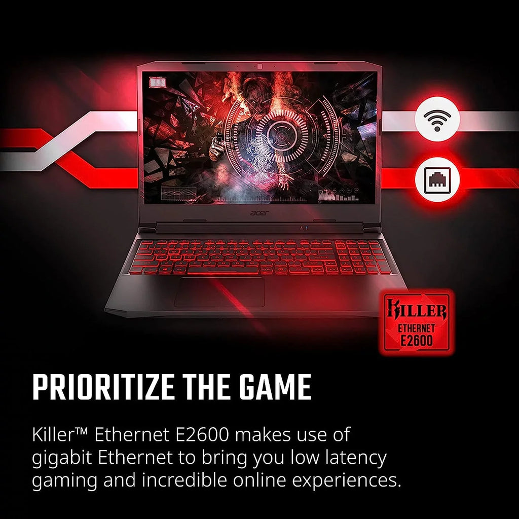 Nitro 5 15.6-Inch 144hz IPS Gaming Laptop + High high-grade 6ft HDMI Cable + LCD Screen Cleaner + Wired Stereo Gaming Headset + Gaming Controller- Carbon Black