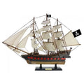 Wooden Captain Hooks Jolly Roger White Sails Pirate Ship Model from Peter Pan. Handcrafted Model Ships  20 in