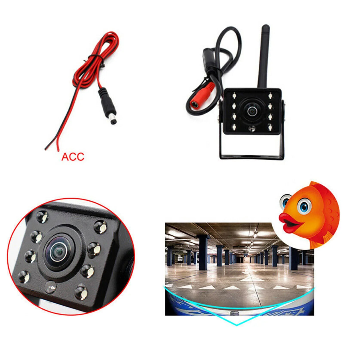 Andoer Car Rear View Truck Bus ~36V Automobile Reverse HD Night Vision Backup , IP67 Waterproof Wireless Reversing Monitor
