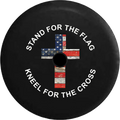 2018 2019 Wrangler JL Backup Camera Stand for the Flag Kneel for the Cross Flag Spare Tire wrap for Jeep RV 32 Inch