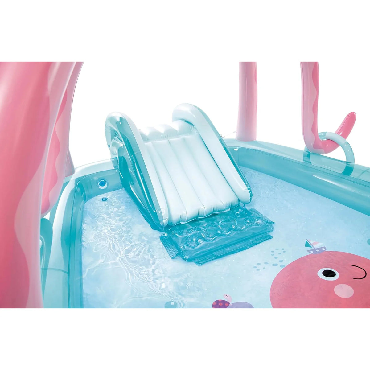 Friendly Octopus Inflatable Play Center W/ liquid Slide, Kids Ages 2+