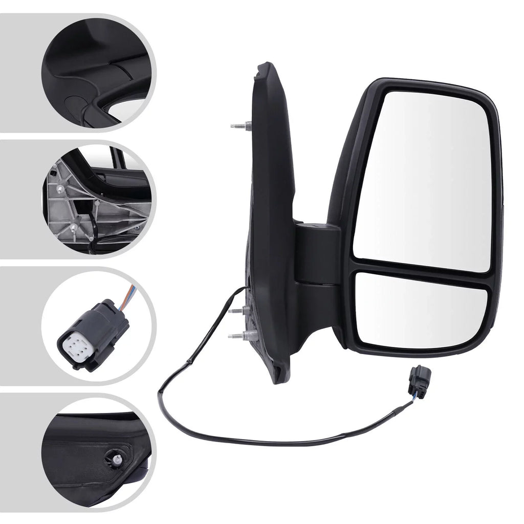 Fits for 2015-2022  Transit 150 250 350 Right Passenger Side Rear View Mirror Short Arm