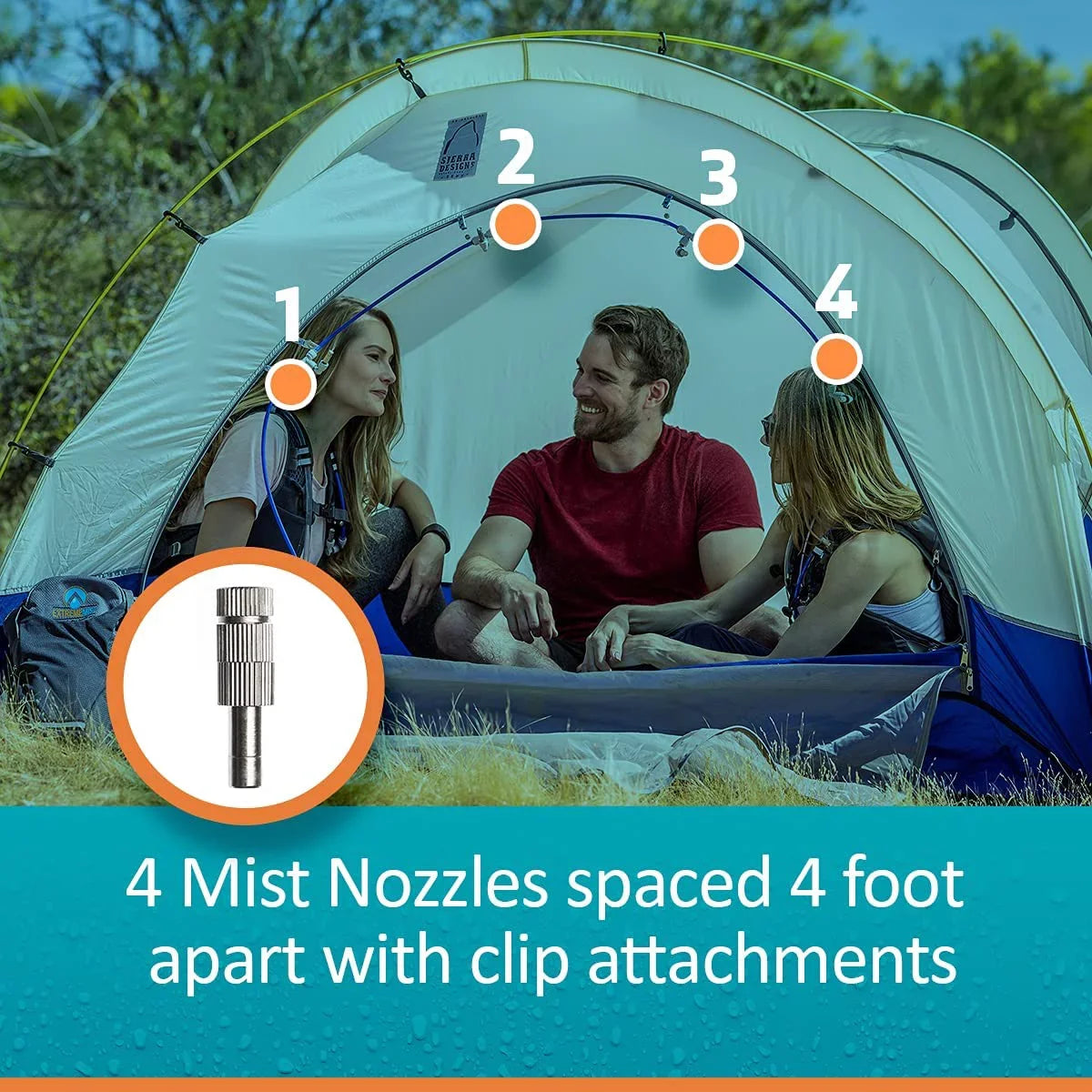 Mist Line. ExtremeMist Portable Misting System – 4 Nozzles & 16 ft
