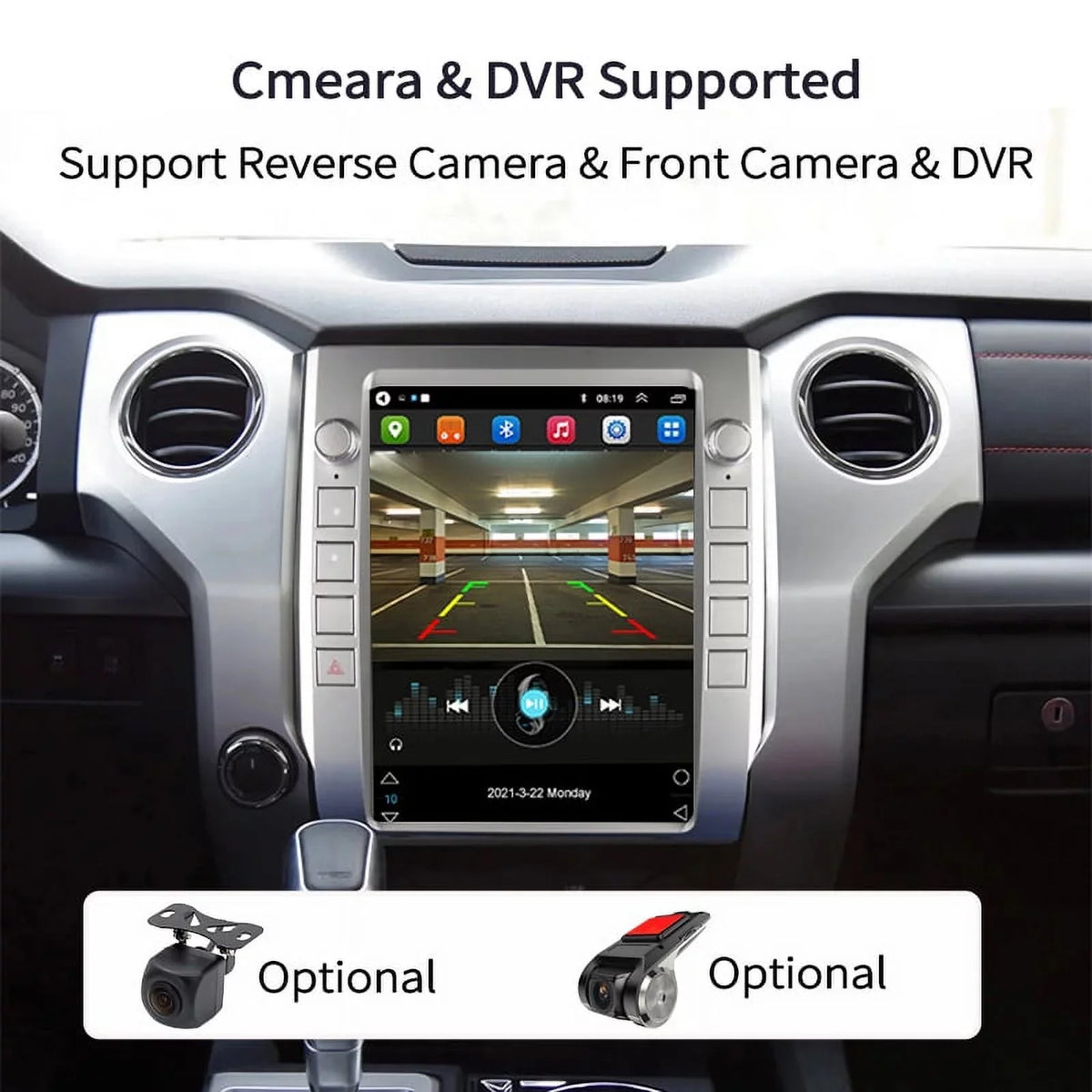 Android Car Stereo For  Tundra 2014-2020 Car Radio , Built-in Carplay Android Auto , 4GB+64GB 12.1 Inch Head Unit Multimedia Player