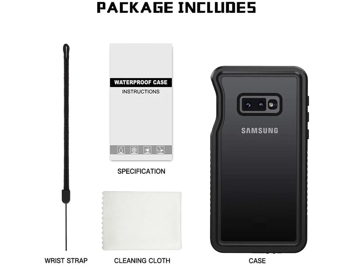 Galaxy S10e Case, IP68 Waterproof Dustproof Shockproof Case with Built-in Screen Protector, Full Body Sealed Underwater Protective Clear protector for  S10e