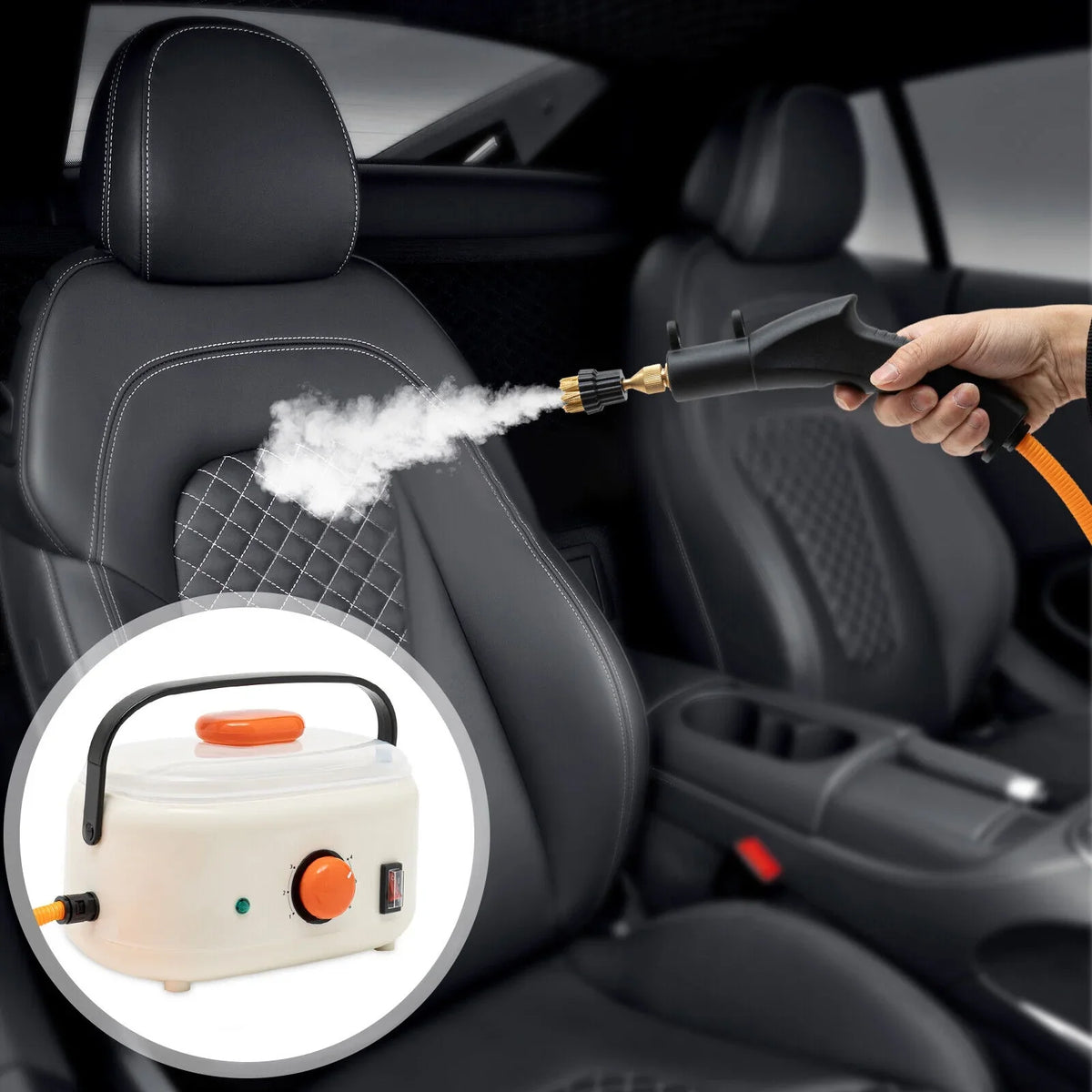 2500W High Pressure Steam Cleaner Commercial High Temp Electric Cleaning Machine ,≥ 100℃/212°F Working Temperature for Homes, Hotels, Restaurants, Car Maintenance Stores