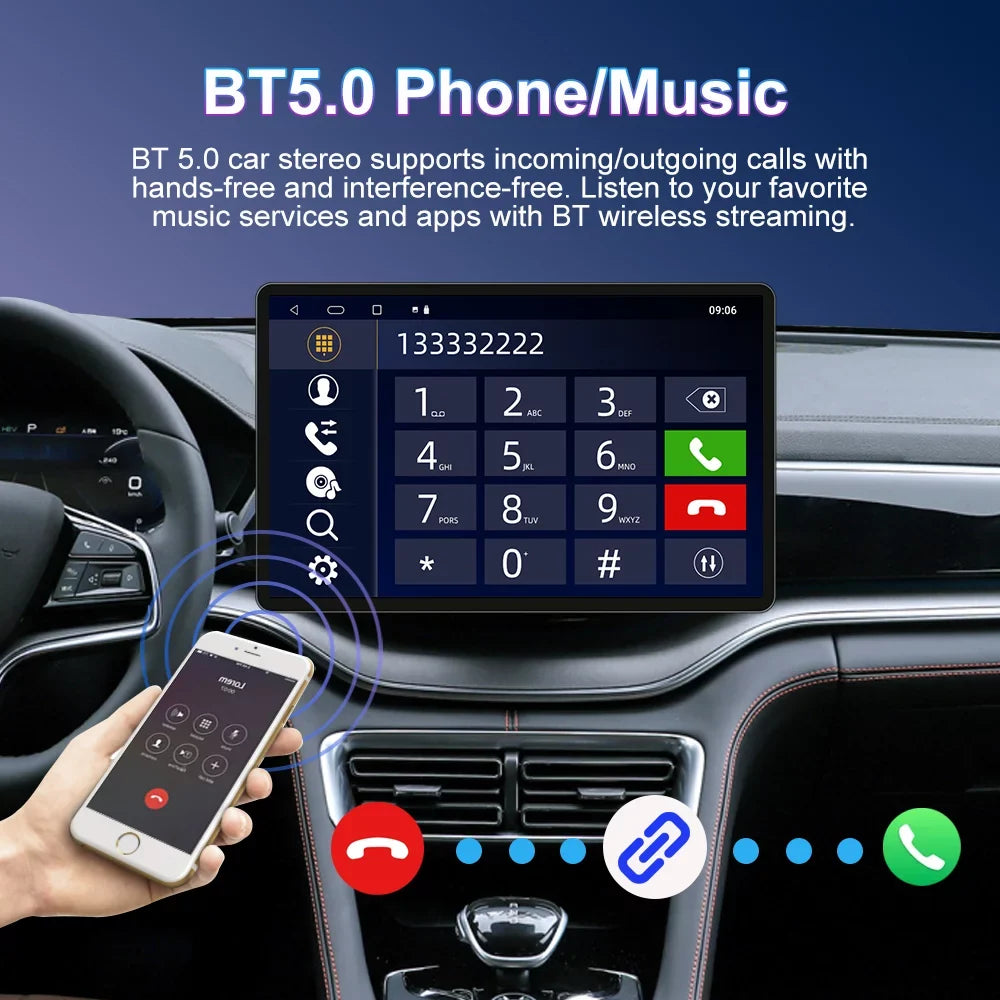 13.3" Android 12 Car Radio Stereo for GMC Yukon Chevrolet Chevy Tahoe Suburban 2007-2012 with  CarPlay Android Auto Built in