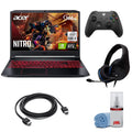 Nitro 5 15.6-Inch 144hz IPS Gaming Laptop + High high-grade 6ft HDMI Cable + LCD Screen Cleaner + Wired Stereo Gaming Headset + Gaming Controller- Carbon Black