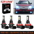 FZPJJNB 9005+H8/H9/H11 for  Explorer 2011-2015 Ice Blue Led Headlights Bulb Fog Light,HKL,C07