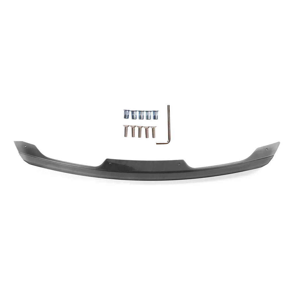 Ikon Motorsports Gurney Flap suitable With 2015-2023  Mustang Coupe & Convertible GT500 Style PC Smoke Rear Trunk Spoiler Gurney Flap Wicker Bill With Hardware Kit