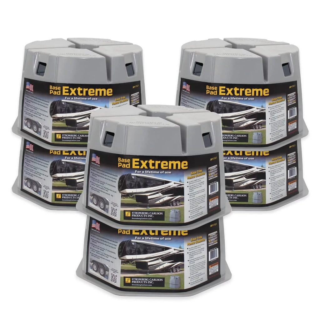 Stromberg Carlson Base Pad Extreme - 7" Block, 6000 lb Max Capacity - Camper Accessories for Travel Trailers, RV Accessories, Jack Stands, Trailer Jack, Trailer Jack Block, RV Jack Pads (6 Pack)