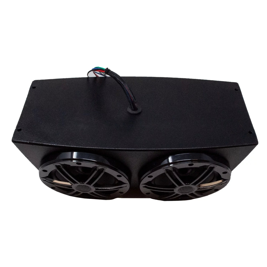 BLUAVE XQAP-B XQAP 4x Speaker Quad Pod - Black, Loaded With 6.5" RGB LED Marine Coaxial