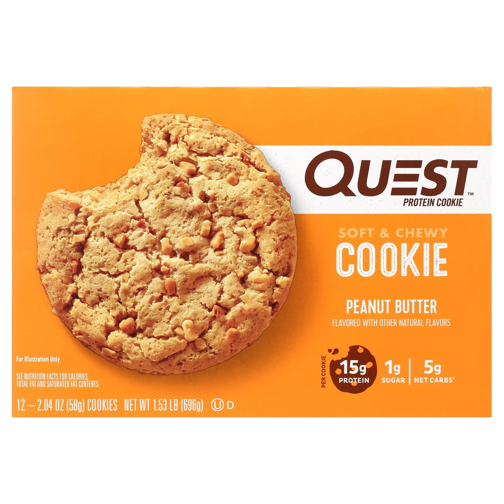 Quest Protein Cookie, Peanut Butter, 15g Protein, 12 Ct