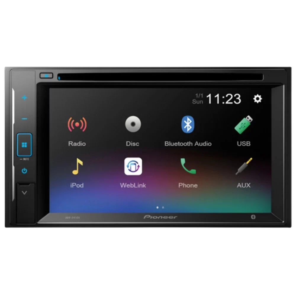 KIT2607 Bundle with Pioneer Multimedia DVD Car Stereo and Installation Kit - for 2014-2015 Nissan Rouge w/Base Radio / Bluetooth Touchscreen, Backup Camera, 2 Din Dash Kit