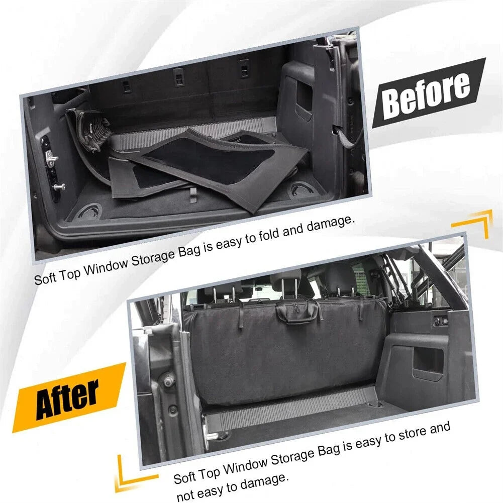 For  Bronco Accessories Window Storage Bag 1680D Soft Top 2021-2023 4 Doors