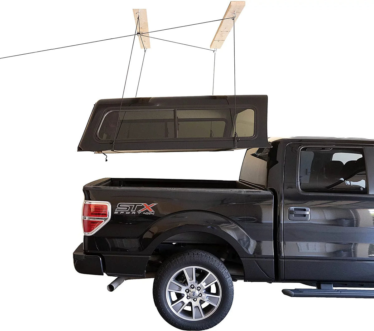 YINCHEN - Truck Cap Overhead Garage Storage Hoist, Self-Leveling, Safe Anti-Drop System, Easy One-Person Operation, Smart Garage Organization
