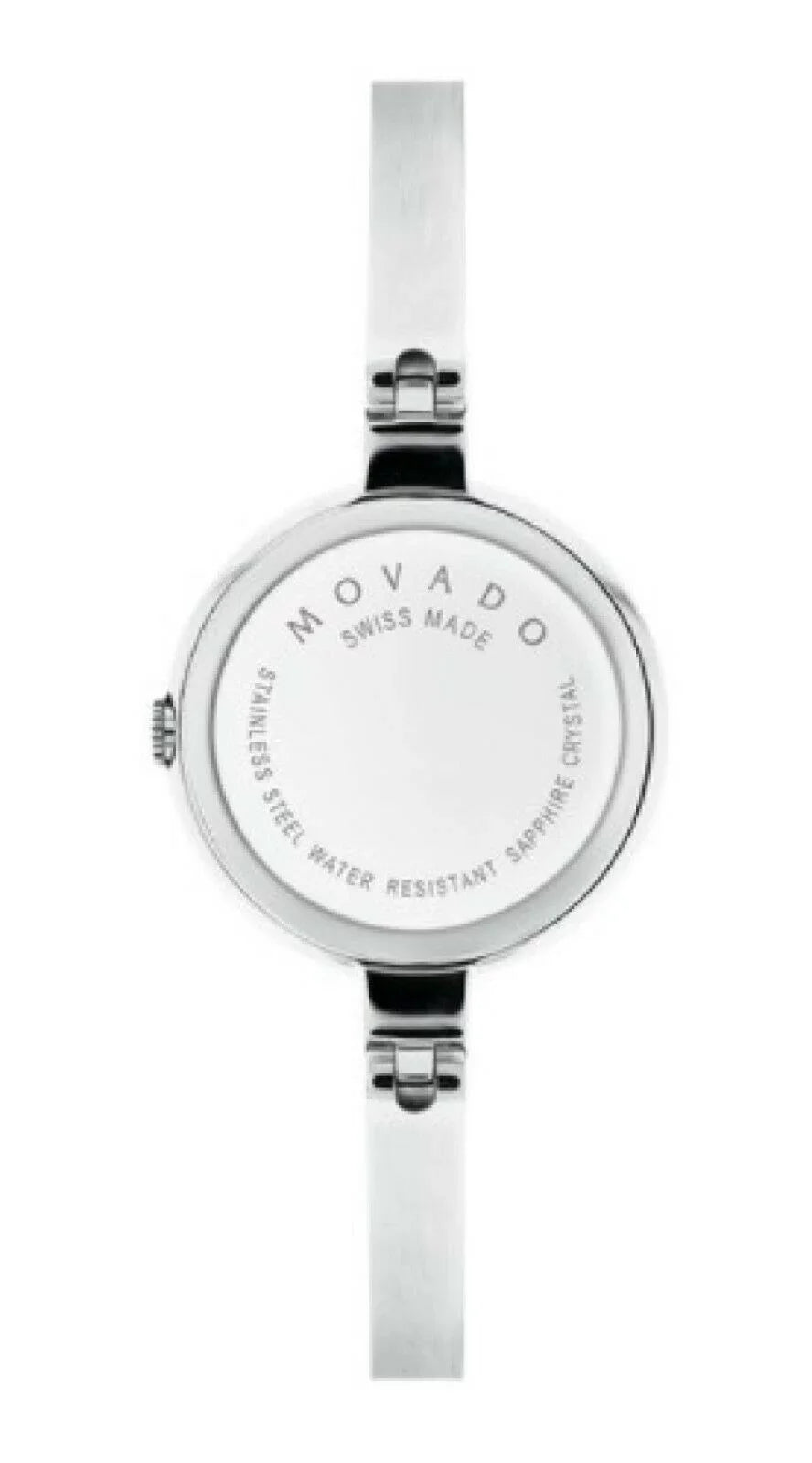 Movado 0606595 Women's Bela Black Dial Stainless Steel Bangle Bracelet Watch
