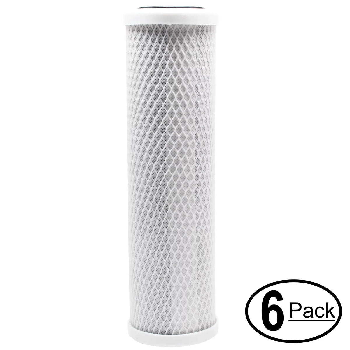 6-Pack Replacement for AquaFX 4StageDWSF-CB10-2 Activated Carbon Block Filter - Universal 10 inch Filter for AquaFX 4 Stage Drinking liquid System - Denali Pure Brand