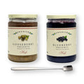 (400 ml) Each with Bonus Modern Stainless Steel Spoon (3-Pc Set). Combo Pack of Hafi Swedish Gooseberry & Swedish Blueberry Preserves 14.1 Oz