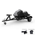 Weatherproof Jet Ski protector For SEA DOO GTI SE 155 130 2014-2016 - GRAY / Black Color - All climate - Trailerable - Protects from Rain, Sun, UV Rays, And More! Includes Trailer Straps And Storage Bag