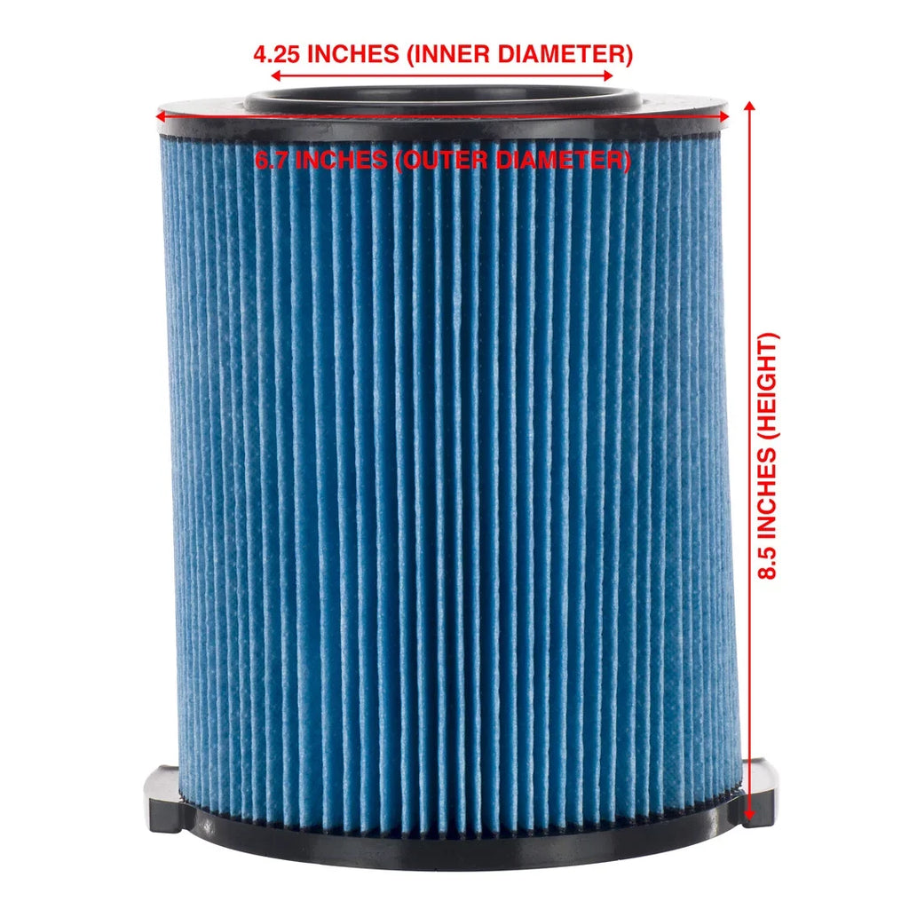 7 Pack 3-Layer Fine Dust Cartridge Filter Replacement Part 72952 matching with RIDGID VF5000, 5-20 Gallon Wet & Dry Vacuums, Washable & Reusable