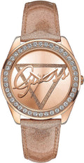 GUESS Women's Rose Gold-Tone Time to Give Sparkle Watch U0023L4