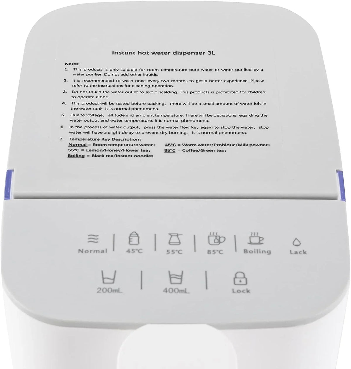 OUKANING 2000W 3L / 102oz Electric Instant Hot moisture Dispenser Home Office Hot aqua Machine With Temperature Control