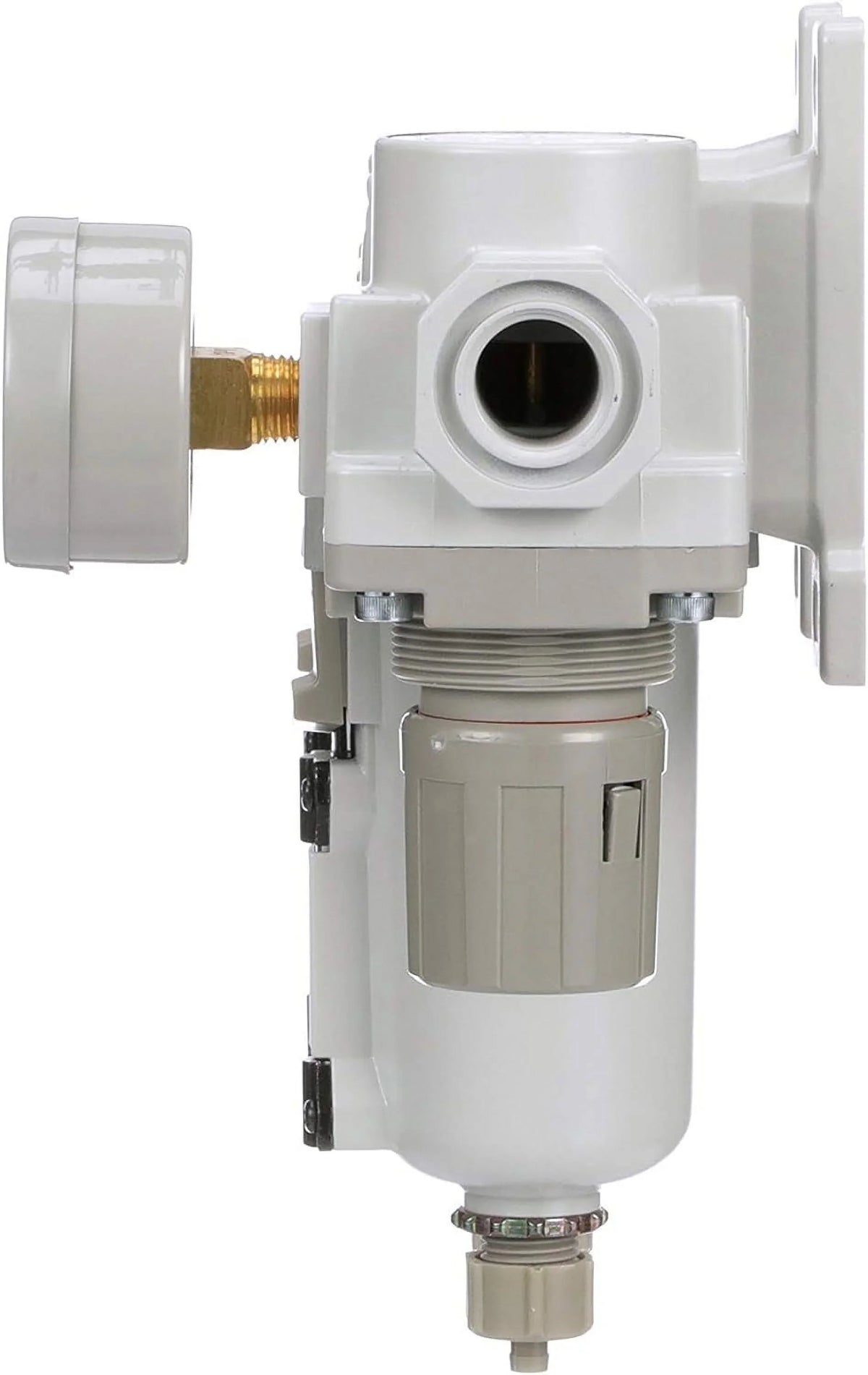 3 Stage Compressed Air Filter Dryer System - Particulate Air Filter, Coalescing Air Filter, Compressed Air Pressure Regulator Combo, 1/2" NPT - Metal Bowl, Manual Drain