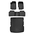 Smartliner SA0568-B0568-D0568 All climate Custom Fit Black 2 Row & Cargo Liner Behind the 2nd Row Floor Mat Liner Set for 2021-2023 Jeep Grand Cherokee L, Black