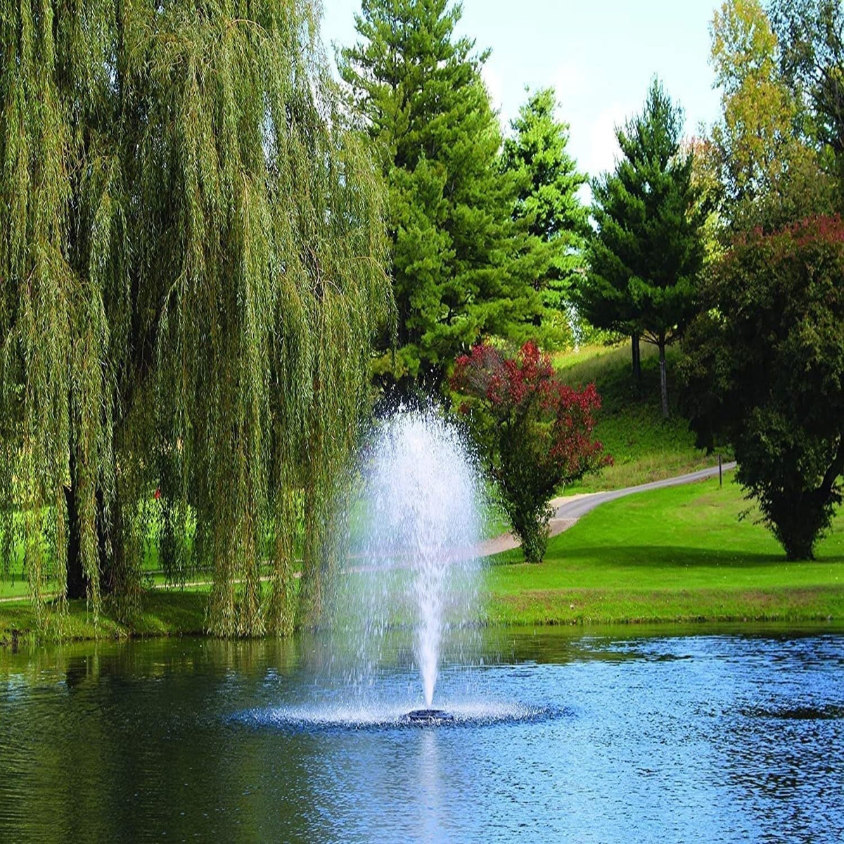 Kasco 1  J Series Decorative Fountain - 120V with 50 Ft Electric Power Cord | Pond and Lake Fountain | Efficient Pond Aerator Outdoor Fountain Black